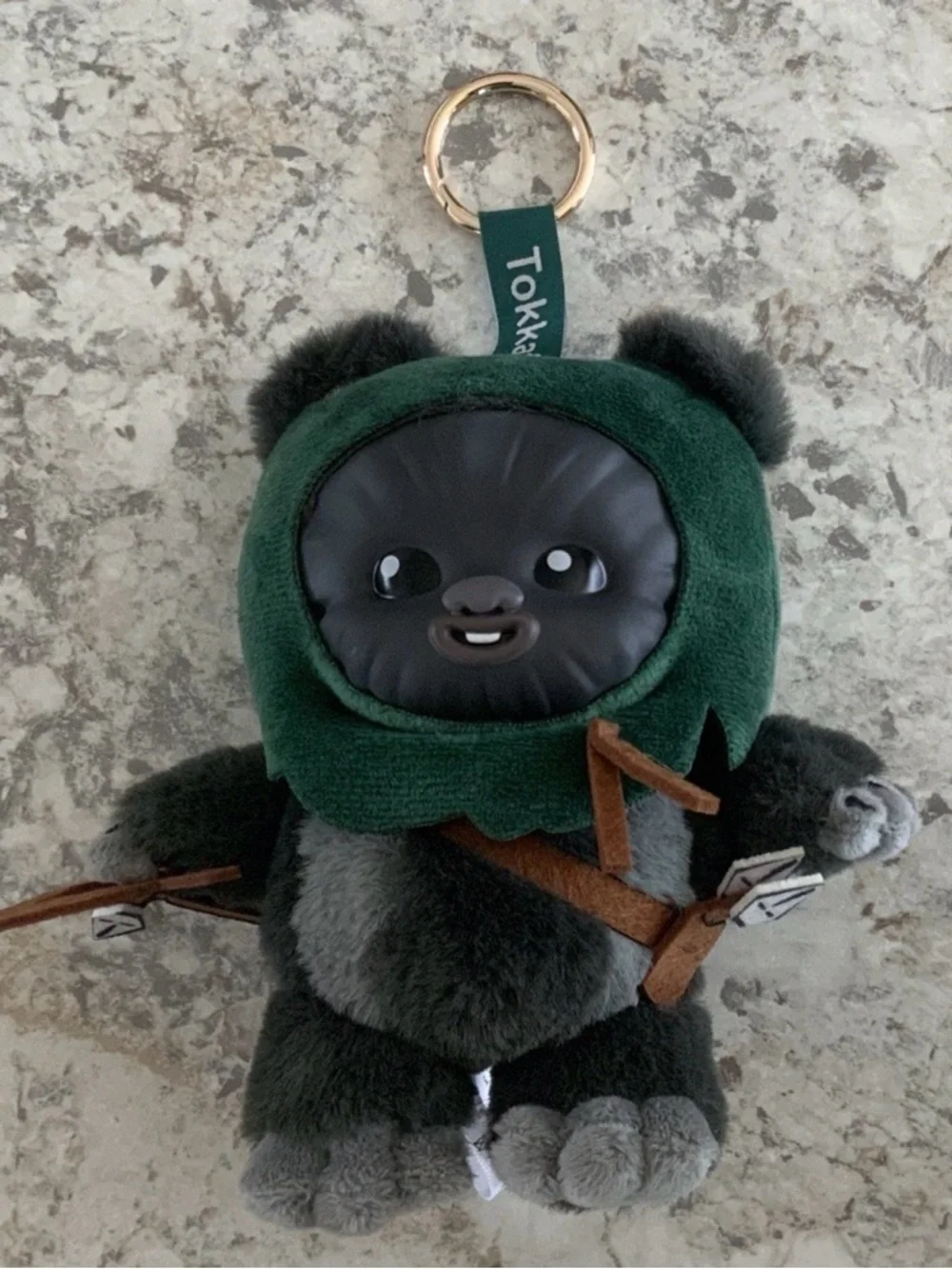 DISNEY STAR WARS HOT TOYS COSBI EWOKS OPENED PLUSH PENDANT KEYCHAIN TOKKAT NWT